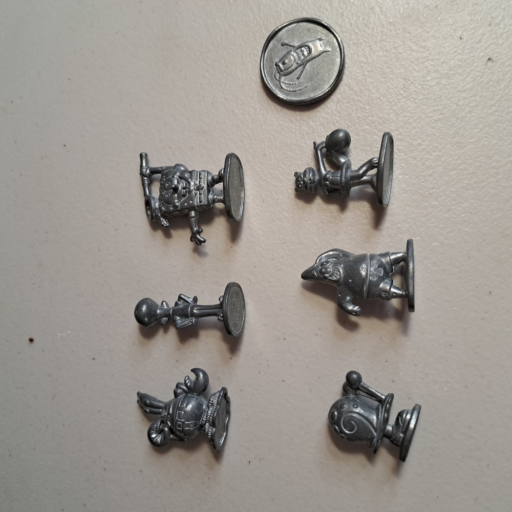 Parker Brothers 2005 Spongebob Squarepants Metal Monopoly Replacement Tokens